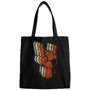 Discover Devil horns Sign Retro Metal Fork Rock Hand Bags