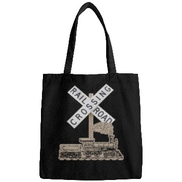 Discover Train Track Railroad Crossing Bags