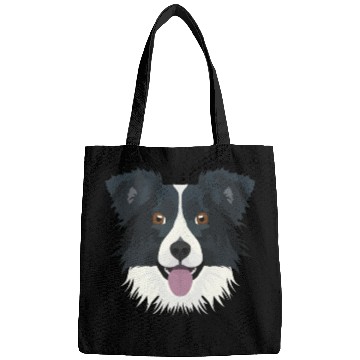 Discover Illustration Border Collie Bags