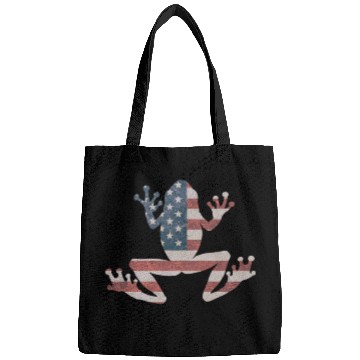 Discover Frog American Flag Pride 4th Of July Frog Lover Bags