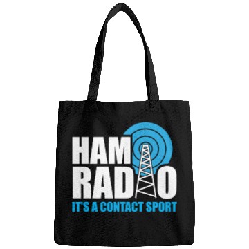Discover Ham Radio Its A Contact Sport Funny Ham Radio Quot Bags