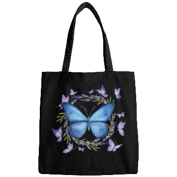 Discover Butterfly Watercolor Paint Insects Flowers Moth Bags