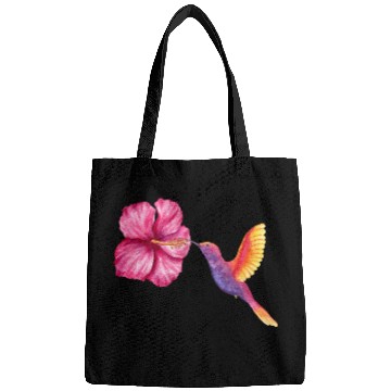 Discover humming-bird hibiscus Bags