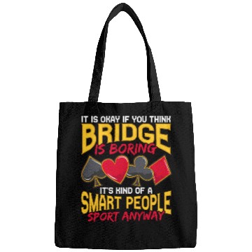 Discover Bridge Card Game Bridge Smart People Sport Bags