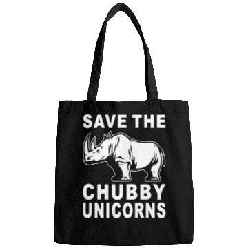 Discover Save the Chubby Rhinoceros Funny Bags
