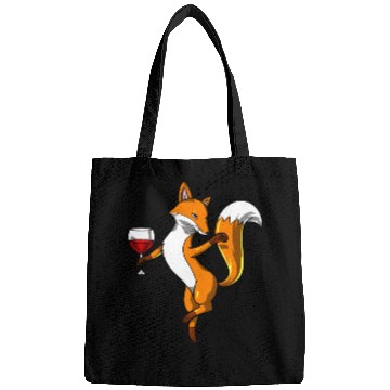 Discover Cute Fox Wine Drinking Lover Party Bags