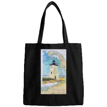 Discover Long Point Light House Ptown Cape Cod Bags