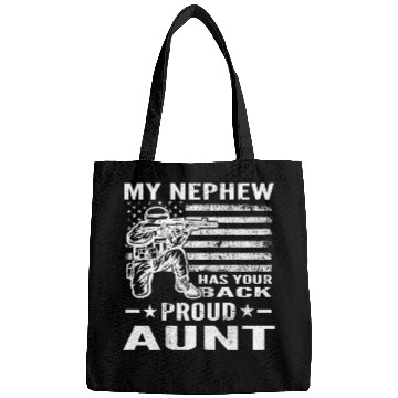 Discover My Nephew Has Your Back Proud Aunt Distressed Bags