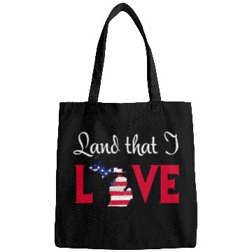 Discover Michigan USA Land That I Love Patriotic July 4th T Bags