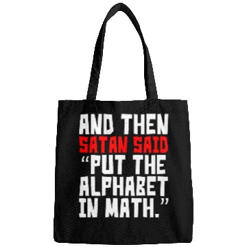 Discover Math Alphabet Humor Bags