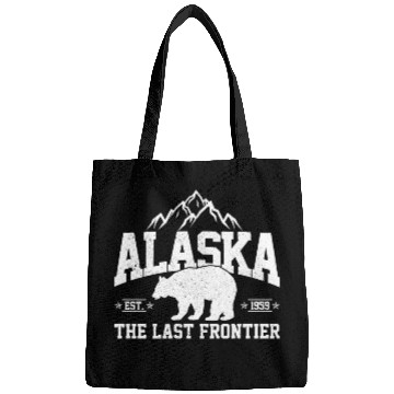 Discover Alaska - The Last Frontier Grizzly Bear Souvenir Bags