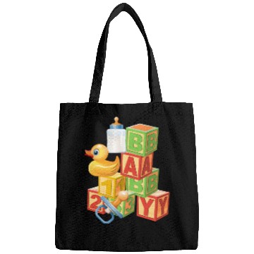 Discover Baby Blocks Duck Bottle Graphic Bags