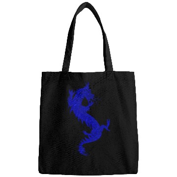 Discover Blue China Dragon Graphic Bags