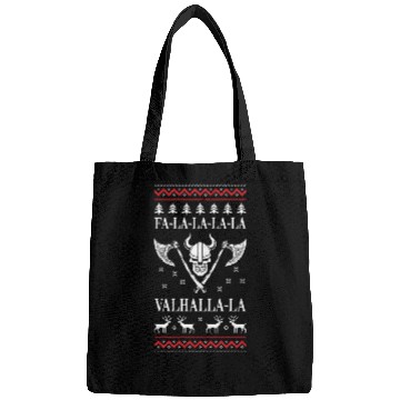 Discover Ugly Christmas Viking Fa La La La La Valhalla La Bags
