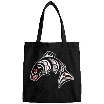 Discover Native American Red Black Haida Vector Salmon Bags
