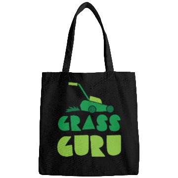 Discover Grass guru with green lawn mower Bags