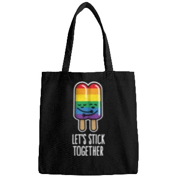 Discover Let's stick together funny gay couple popsicle Bags