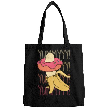 Discover Banana Donut Yummy Delicious Funny Bags