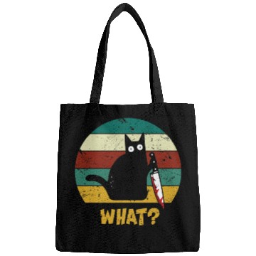 Discover WHAT Murderous Cat With Knife Vintage Halloween Bags