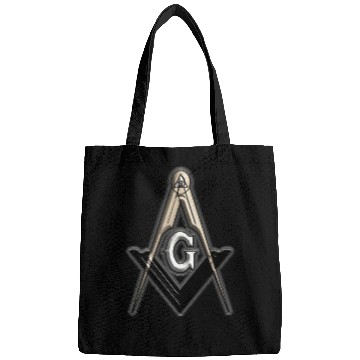 Discover Freemason Compass Metal White Sharp Bags