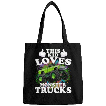 Discover This Kid Loves Monster Trucks Bags