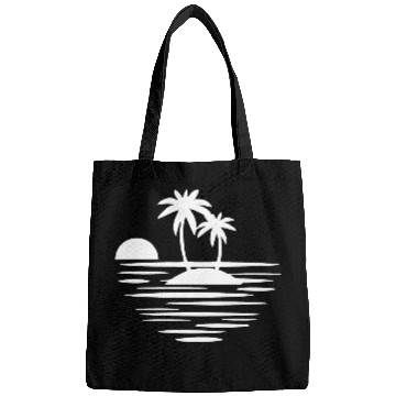 Discover Island with palms white Bags