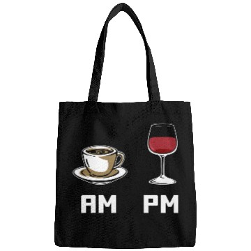 Discover AM PM Coffee Lover Caffeine Wine Lover Bags