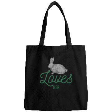 Discover Girl Loves Her Bunny Rabbit Easter Womens Bags