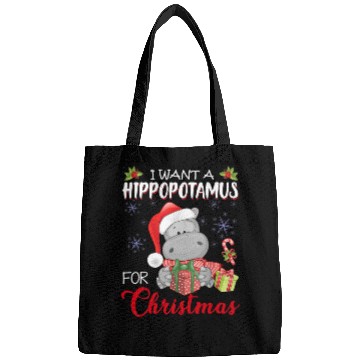 Discover I Want A Hippopotamus For Christmas Xmas Hippo Bags