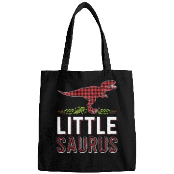 Discover Little Saurus T Rex Kid Red Plaid Matching Family Bags
