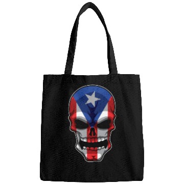 Discover Puerto Rican Skull - Puerto Rico Pride Flag Bags
