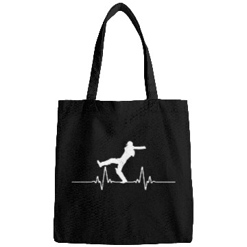 Discover Heart Beat Cricket Cricket Player Gift Idea Bags