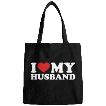 Discover I love my husband Bags
