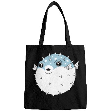 Discover Puffer fish funny Bags