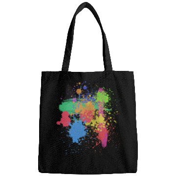 Discover Paint splatters, colorful, happy, creative Bags