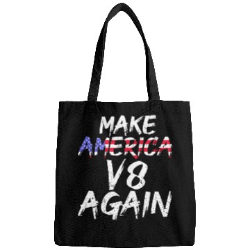 Discover Make America V8 Again Muscle Car Drag Racing Trump Bags