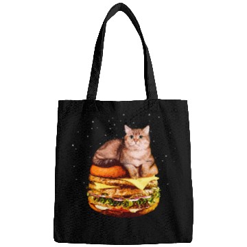 Discover Hamburger Space Cat Funny Kitty Gift Bags