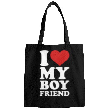 Discover I love my boyfriend Bags