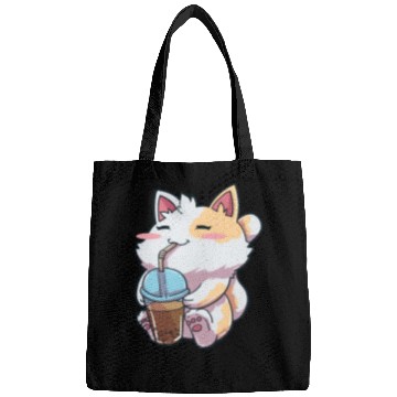 Discover Cat Bubble Tea Anime Bags