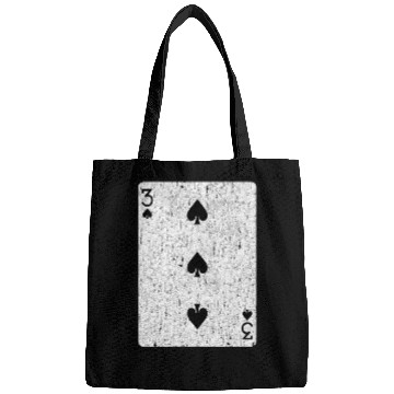 Discover three of spades playing card Bags