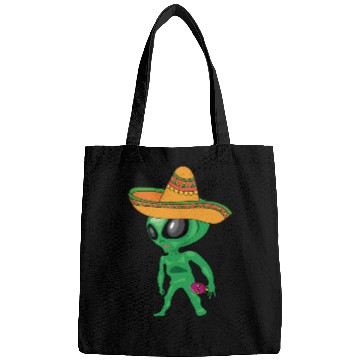 Discover VIVA MEXICO QUE PASA CINCO DE MAYO GREEN ALIEN FUN Bags