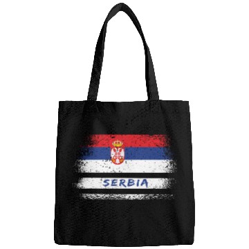 Discover Serbia Vintage Flag Bags