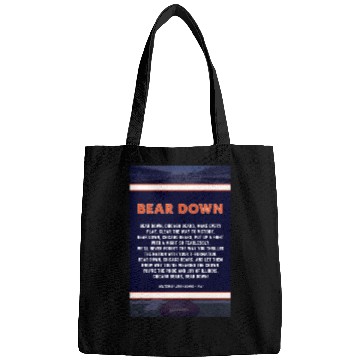 Discover Bear Down Lyrics Poster Bags
