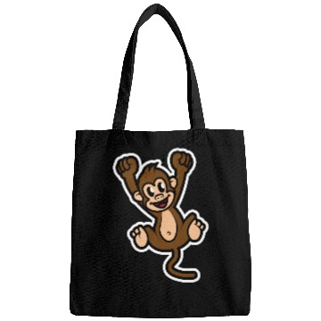Discover Brown Monkey - Cartoon Animals - Cartoon Island Bags