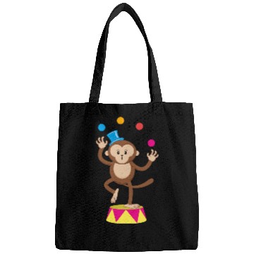 Discover Cute Circus Monkey Ape Comic Cartoon Bags