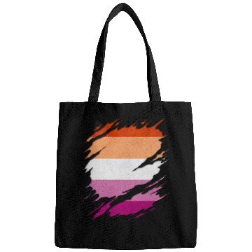 Discover Lesbian Pride Flag Ripped Reveal Bags
