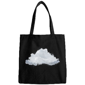 Discover single drawn fluffy white cloud Bags