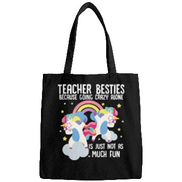 Discover Funny Teacher Besties Goin Crazy Preschool Teacher Bags
