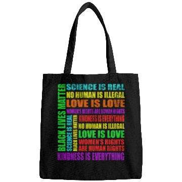 Discover Science Is Real Black Lives Matter Love Is Love Bags