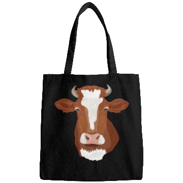Discover Brown Cow Head Realistic Bags